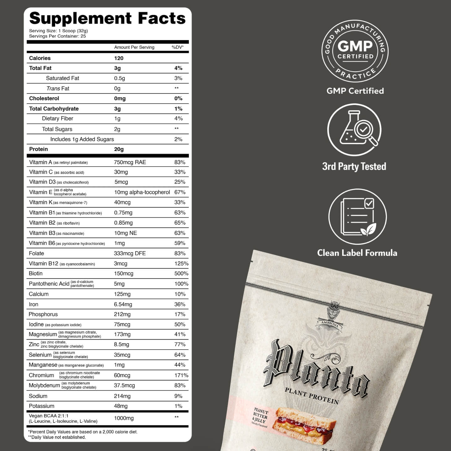 Planta Premium Plant Protein 25 Servings