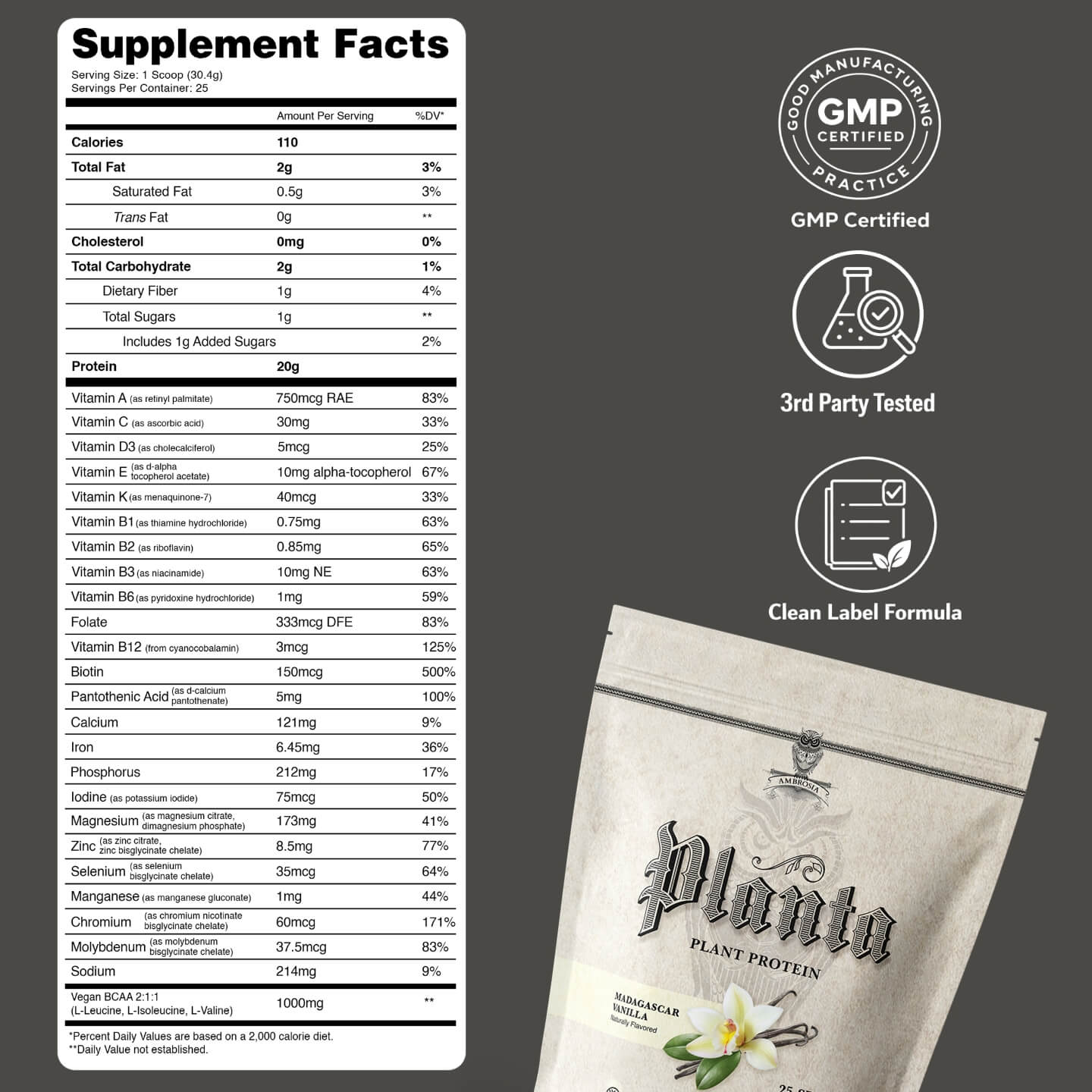 Planta Premium Plant Protein 25 Servings